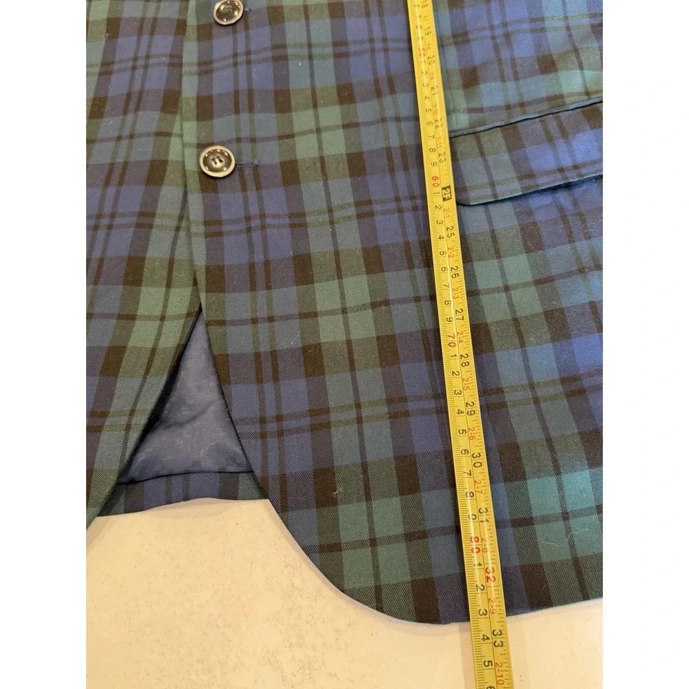 Bocaccio Uomo 48R Black Watch Tartan 2 Button Sport Coat Blazer